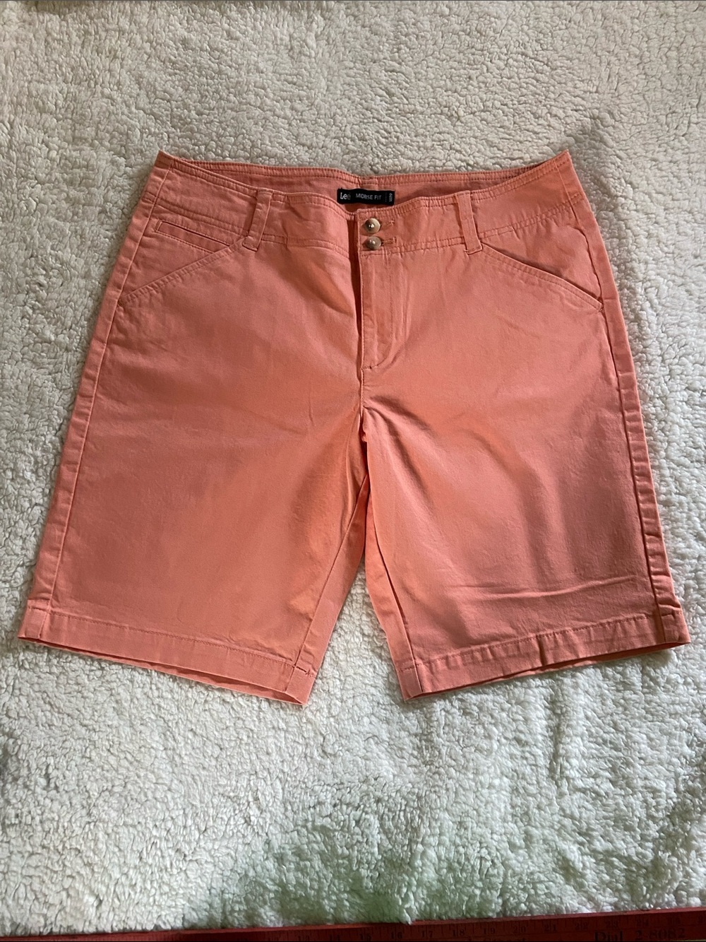 Lee Women's Coral Shorts with Double Button Waist Size 12